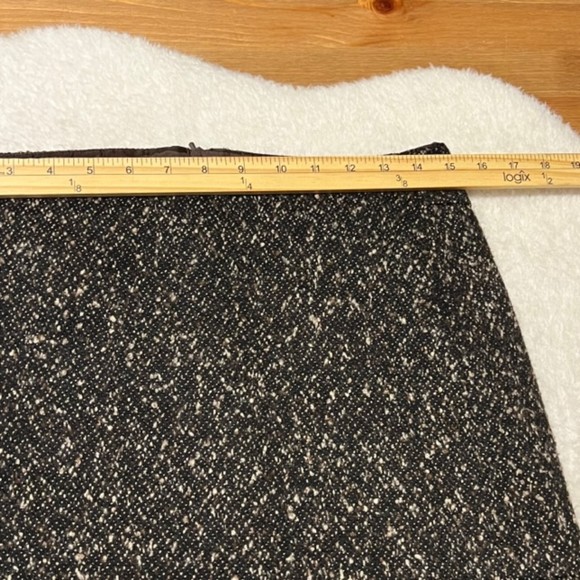 Dalia Collection Brown Preppy Wool Blend A Line Skirt Academia Size 4 - Picture 7 of 8